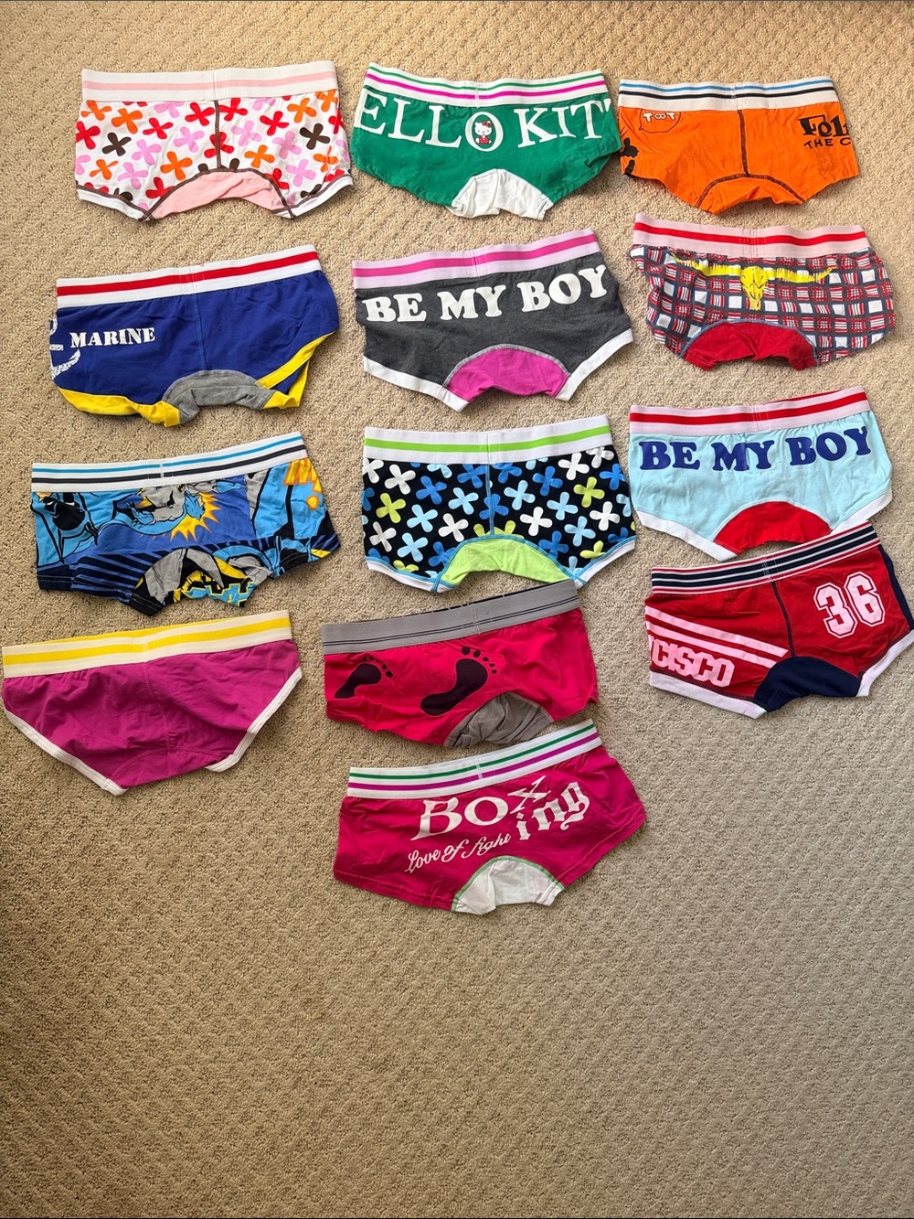 Men's Colorful Assorted Briefs - Pink, Green, Orange, Blue, Red Variants